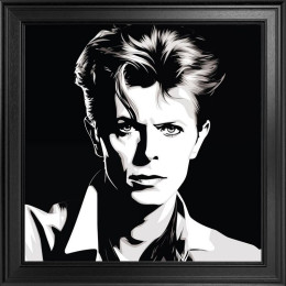 Bowie - Fabrica Collection, Monochrome (On Velvet) - Framed