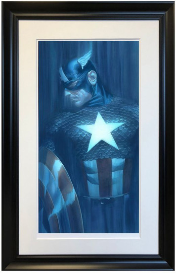 Captain America - Shadows Collection - Artist Proof Black Framed