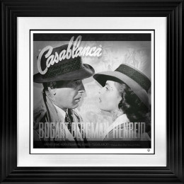 Casablanca - Black And White - Black Framed