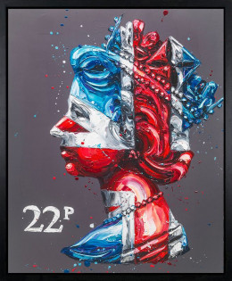 Commemorative Queen 22 - Canvas - Artist Proof Black Framed - Framed Box Canvas