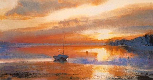 Estuary At Sunset