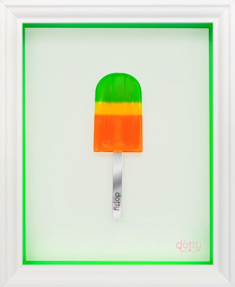 Ice Ice Baby (Green Border) - Original - Framed