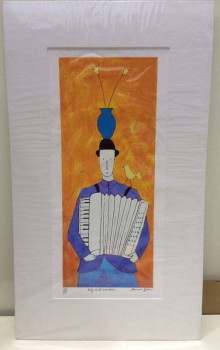 Lady & Accordion - Print only