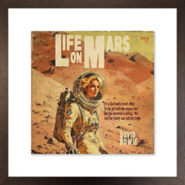 Life On Mars - LP 3D Songbook - Framed