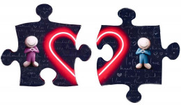 Made For Each Other (Pair Puzzle Pieces) - With Wall Fittings