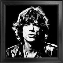 Mick - Fabrica Collection, Monochrome (On Velvet) - Framed