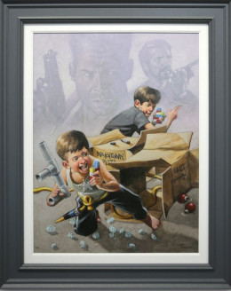 Now I Have A Machine Gun - Ho-Ho-Ho - Deluxe Canvas - Framed