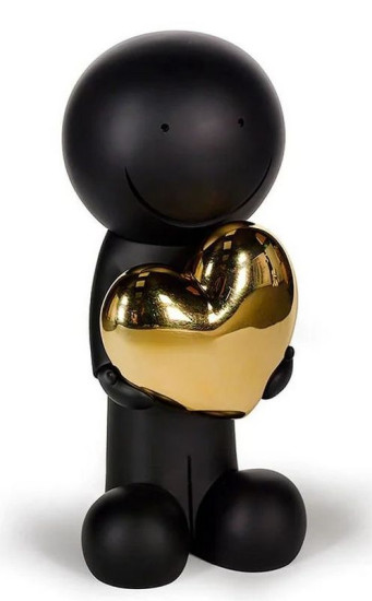 One Love (Black And Gold) - Sculpture