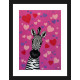 Pink Zebra II - Black Framed