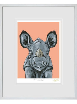 Rhino Rumble - White Framed