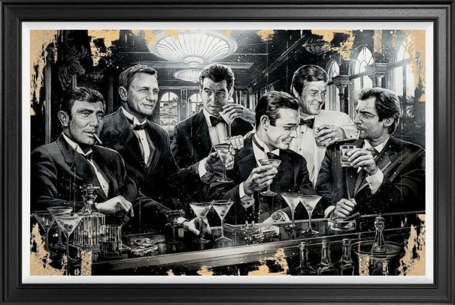 Shaken Not Stirred - Original - Black Framed