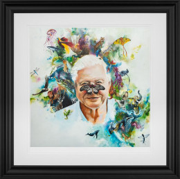 Sir David Attenborough - Black Framed