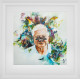 Sir David Attenborough - White Framed