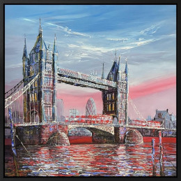 The City Of London - Deluxe - Limited Edition - Black Framed - Framed Box Canvas