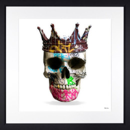 The King Of Mortality - White Background - Small Size - Black Framed