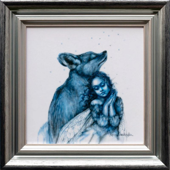 The Snow Faerie - Silver-Blue Framed