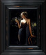 Tiffany With Champagne 30 x 40 inches - Black Framed
