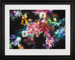 Velvet Blooms - Black Framed