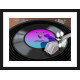 Vinyl (Purple-Blue) - On Paper - Black Framed