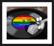 Vinyl - Rainbow - On Paper - Black Framed