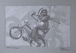 Viva Kidnievel - Sketch - Mounted