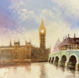 Westminster View - Original - White Framed