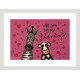 Will You Be My Valentines - Original - White Framed