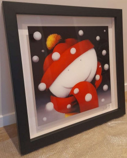 Winter Smiles - On Glass - Black Framed