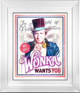 Wonka Needs You - White Framed