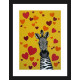 Yellow Zebra II - Black Framed - Print