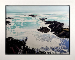 Cornwall Rocks - Canvas - White Framed - Framed Box Canvas