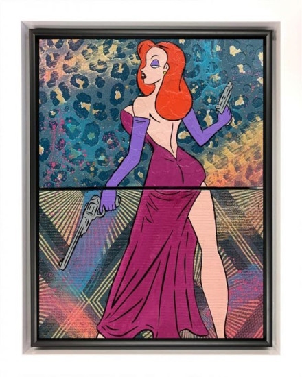 Femme Fatale - Original - White Framed