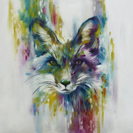 Fox - Chase (Canvas) - Framed