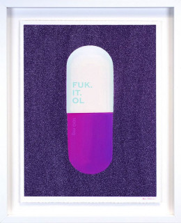Fuk. It. Ol (Violent Violet) - Artist Proof White Framed