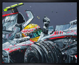 Lewis McLaren - Canvas - Black Framed - Framed Box Canvas