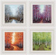 Seasons Set Of 4 - White Framed