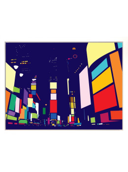 Electric Dreams NYC - Canvas Deluxe - White Framed