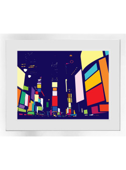 Electric Dreams NYC - White Framed