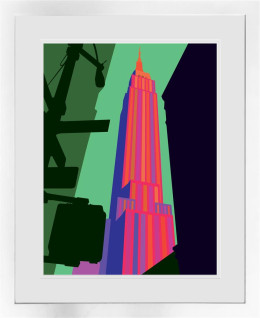 Empire Heights NYC - White Framed