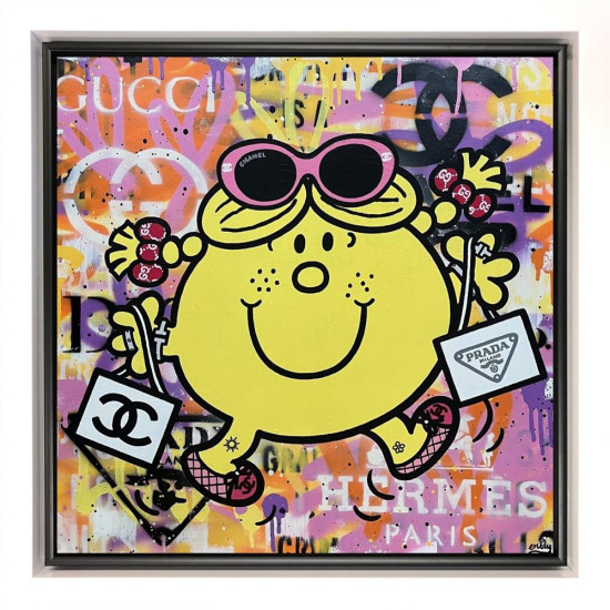 Little Miss Sunshine - Original - White Framed