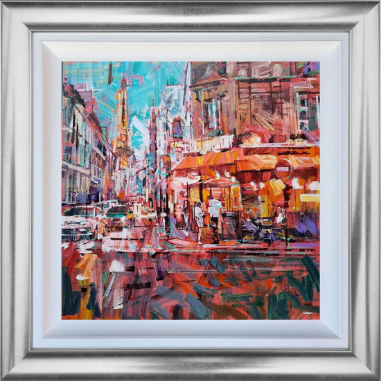 Paris Street Cafe - Original - Framed