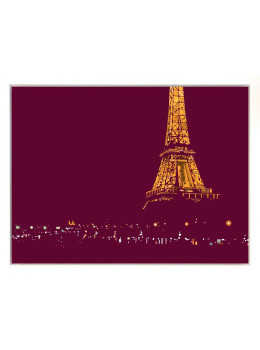 Parisian Nights - Canvas Deluxe - White Framed