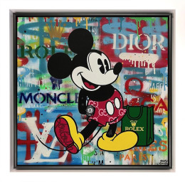 Retro Mickey - Original - White Framed