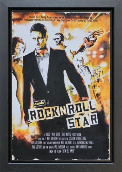 Rock N Roll Star - ReMovied - Original - Black Framed
