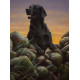 Game Boy - Black Labrador - Original - Framed